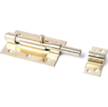 Zástrč na dveře s kulatým jezdcem, 455 - 120 mm, zlatá, XL-TOOLS