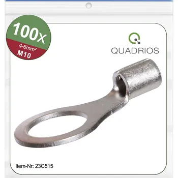 Kabelové oko Quadrios 23C515 kulaté kabelové oko Průřez (max.)=6 mm² Ø otvoru=10.5 mm bez izolace 100 ks