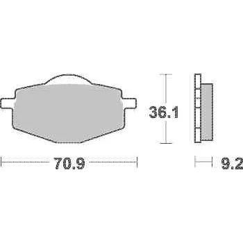 Brzda pro motocykl Brzdové destičky SBS zadní YAMAHA TDR 125 rok 93-03