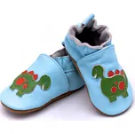 Kožené capáčky 0-6 měsíců KBU 008 - blue