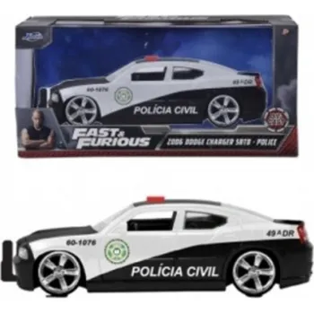 autíčko Model Rychle a Zběsile Dodge Charger Polícia Civil 1:24
