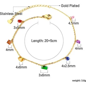 Náramek Elegantní náramek na nohu z chirurgické oceli - 160 MG