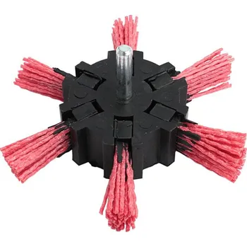 Drátěný kartáč Kartáč okružní nylonový 100 mm se stopkou, 6řadý, XL-TOOLS