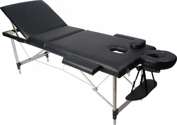 Masážní stůl Goleto Skládací masážní lehátko hliníkové 180 x 60 cm