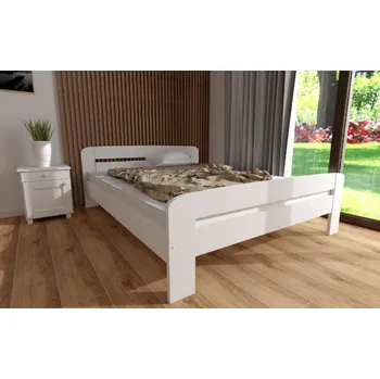 Postel Postel z masivu borovice Bohdana 120x200 cm bílá + rošt ZDARMA