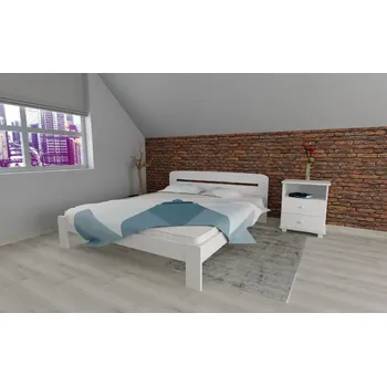 Postel Postel z masivu Šárka 120x200 cm bílá + rošt ZDARMA