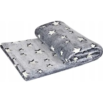 Dětská deka Deka z mikrovlákna - 75x100 cm - šedá / hvězdy