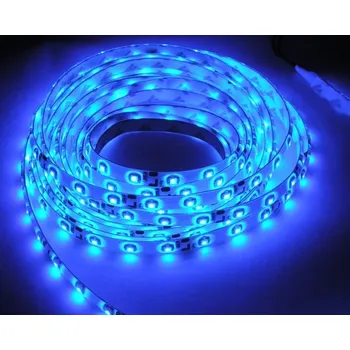 LED páska LED pásek - modrý 300diod SMD3528 12V/24W/2A/5m v silikonu IP63
