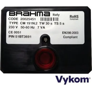 Příslušenství ke kotli Řídící a zapalovací automatika Brahma CM 191 N.2, Tw 30s, Ts 5s