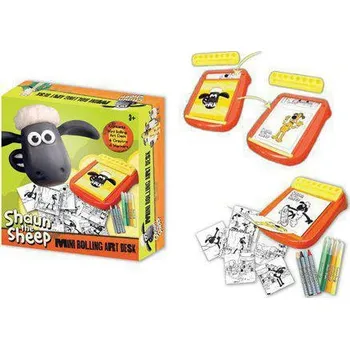 Magnetická kreslící tabulka Ovečka Shaun Rolovací omalovánky s pastelkami Shaun the Sheep