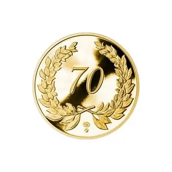 Zlatý dukát k životnímu výročí 70 let Proof