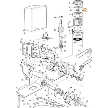 Pohon brány Nice D6.5102 matice M6 pro CLIMBER, SPIDER, SPIDO, THOR, WALKY