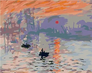 Zuty Východ slunce Monet s rámem 50 x 40 cm