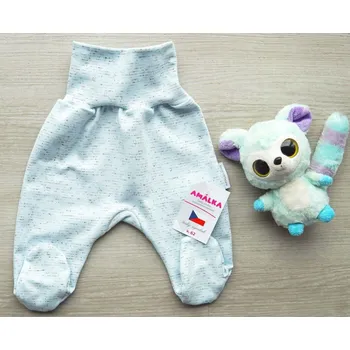 Dupačky AMÁLKA Elastické polodupačky, zelené žíhané Velikost: 62