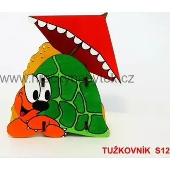 Dřevěný stojánek na tužky - Želva zelená (Tužkovník)