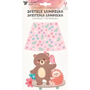 Lampička Lampička samolepicí svítící LED medvídek 19 cm