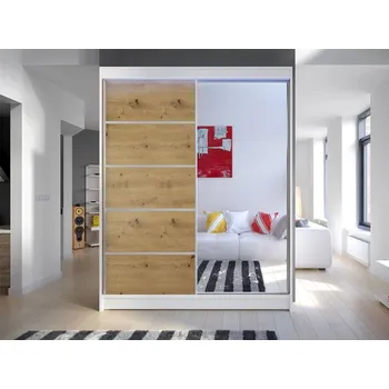 Šatní skříň Šatní skříň Belgia III, Barva: bíla/dub artisan MIRJAN 5903211121630