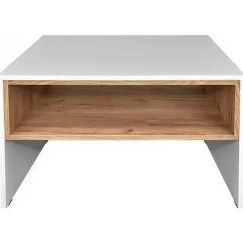 Konferenční stolek Konferenční stolek Wilec WL07, Barva: Bílá / bílá + dub Craft zlatý MIRJAN 5902928127737