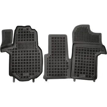 autokoberec Rezaw-Plast gumové koberečky černé s vyšším okrajem VW Crafter 17- 2/3 sedadla, sada 2 ks