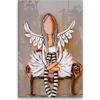 Obraz Obraz na plátně - Anděl s pruhovanými podkolenkami - 40x60 cm - CZ výroba