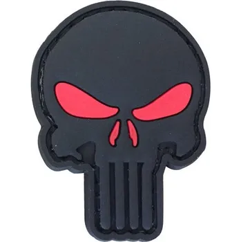 Nášivka WARAGOD Nášivka 3D Punisher red eyes 5x4cm