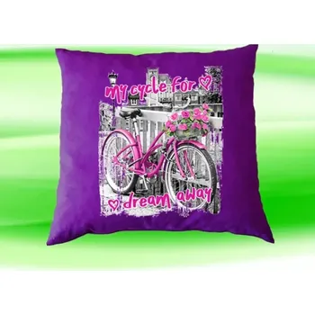 Dekorativní polštářek Polštářek růžové kolo