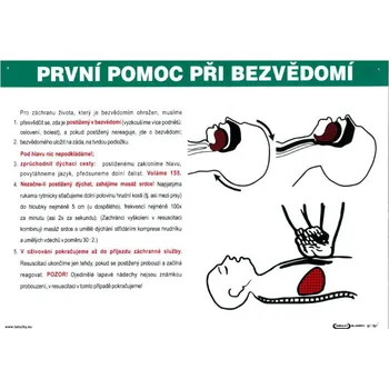První pomoc při bezvědomí 420x297mm - plastová tabulka
