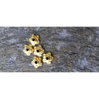 Materiál na výrobu šperku kovový kaplík 10 x 1 mm, zlatý