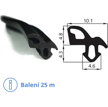 Těsnění do okna a dveří Těsnění pro profil Aluplast TS1560 - balení 25 m