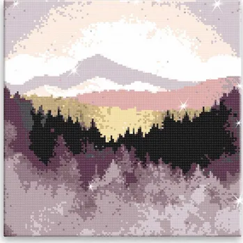 Diamantové malování Diamantové malování - Barevně splývající příroda - 40x40 cm, bez dřevěného rámu - CZ výroba