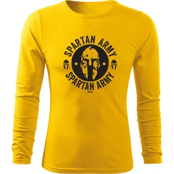 DRAGOWA Fit-T tričko s dlouhým rukávem Archelaos, žlutá 160g / m2