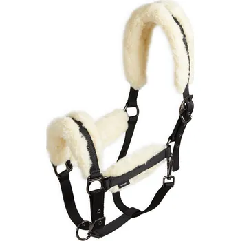 FOUGANZA Ohlávka se syntetickým beránkem pro koně CS BÉŽOVÁ