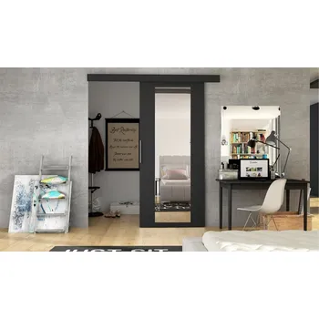 Interiérové dveře Interiérové posuvné dveře Opera 90 IV, Barva: černá / zrcadlo MIRJAN 5902928718355