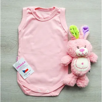 Kojenecké oblečení AMÁLKA Elastické lososové body nátělník Velikost: 92