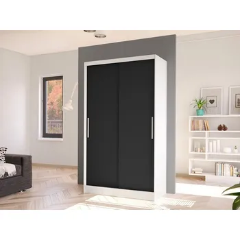 Šatní skříň Šatní skříň Kamabi I, Barva: bílá / černá MIRJAN 5903211127250