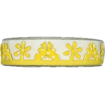 Stuha Stuha vysekávaná Motýli 25mm x 5m (15,-Kč/m) (Stuha girlandová, vysekávaná, žlutá)