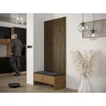 Předsíň Esmoltis IV, Barva: dub artisan / dub artisan + černá, Barva látek:: Manila 18 MIRJAN 5903211181887