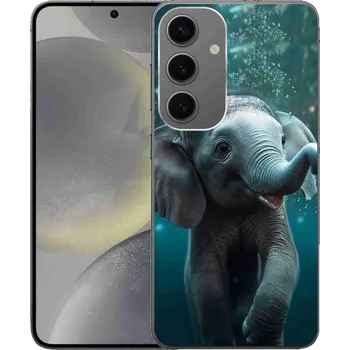 Pouzdro na mobilní telefon Gelový kryt mmCase na Samsung Galaxy S24+ - slůně pod vodou