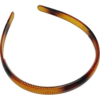 Čelenka Plastová čelenka rovná 1.2cm - hnědá