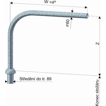 Venkovní osvětlení KOOPERATIVA Výložník UZB 1-1500 žárový zinek 12200-00177