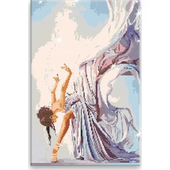 Diamantové malování Diamantové malování - Baletka při tanci 2 - 40x60 cm, bez dřevěného rámu - CZ výroba