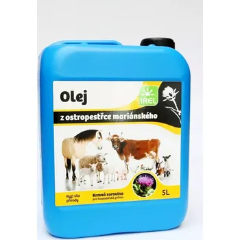 Rostlinný olej Ostropestřec olej pro koně 5l (Ostropestřcový panenský za studena lisovaný olej)