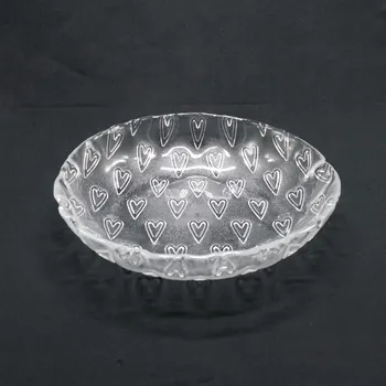 Mísa skleněná se srdíčky pr.28cm * (DOPRODEJ - 3 kusy)
