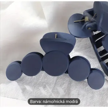 Velký skřipec do vlasů kulatý ve dvou barevných variantách (Vlasové doplňky )