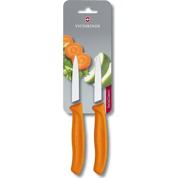 Kuchyňský nůž Sada 2 ks nožů na zeleninu Victorinox Swiss Classic 8 cm, oranžová
