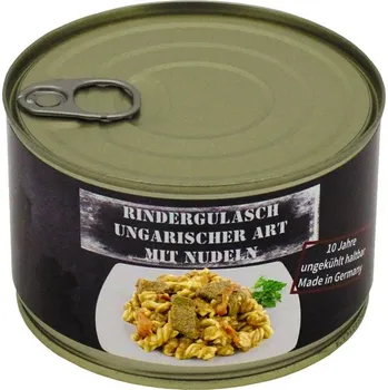 Hotové jídlo MFH Maďarský hovězí guláš s nudlemi, 400 g