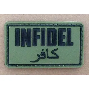 Nášivka WARAGOD Tactical nášivka Infidel, olive, 5 x 3cm