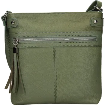 Kabelka Dámská kožená crossbody kabelka Italia Laura - zelená
