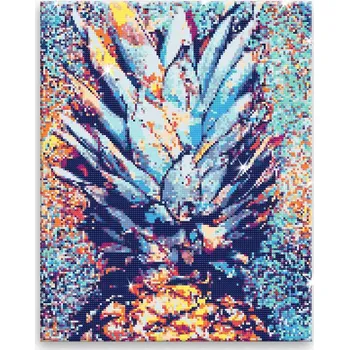 Diamantové malování Diamantové malování - Ananas - 40x50 cm, bez dřevěného rámu - CZ výroba