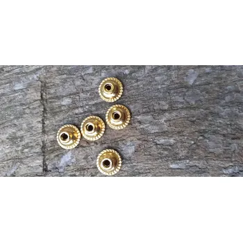 Materiál na výrobu šperku kovový kaplík pr. 10 x 4 mm, zlatý